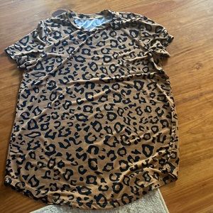 Dry fit animal print top